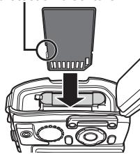 OLYMPUS TG-860 - Insérez la carte bien droit jusqu'à ce qu'elle se mette en place avec un léger bruit sec. - 1