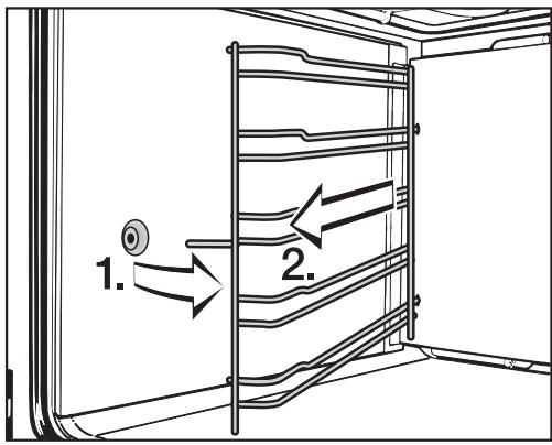 MIELE H 2561 BP BB - Démonter les supports de gradins avec les rails télescopiques FlexiClips - 2
