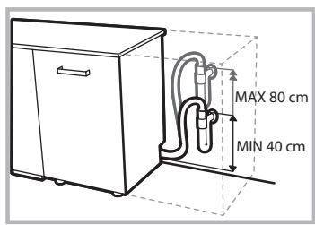 INDESIT DISR 16M19 A EU - Connecting the water outlet hose - 2
