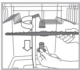 INDESIT DISR 16M19 A EU - Nettoyer les bras de lavage - 1