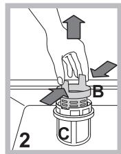 INDESIT DISR57M19CA EU - Cleaning the filters - 2