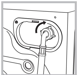 INDESIT EWC 61252 WFR.M - Connecting the water inlet hose - 2