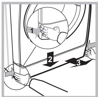 INDESIT ITWE71252WFR - Ouverture manuelle du hublot - 2