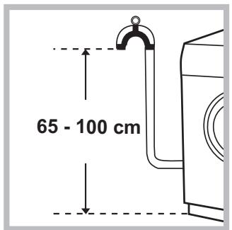 INDESIT BWE 91283X W FR - Connecting the drain hose - 1