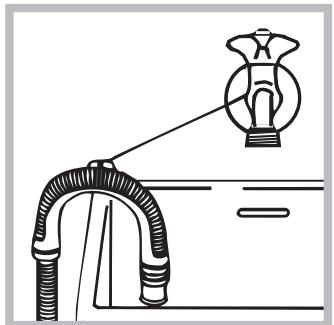 INDESIT BWE 91283X W FR - Connecting the drain hose - 2