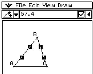 CASIO CLASSPAD 300 - - Spécifier l'angle d'un triangle - 1