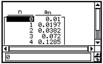 CASIO CLASSPAD 300 - Inclusion des fonctions de table et graphe de récurrence dans un programme - 1