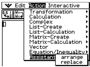 CASIO CLASSPAD 300 - Emploi du sous-menu Assistant - 1