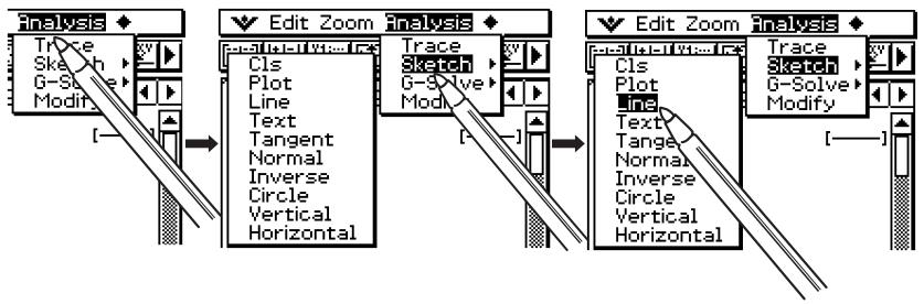 CASIO CLASSPAD 300 - ④ Barre de menus - 2