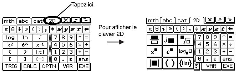 CASIO CLASSPAD 300 - ■ Sélection d'un style de clavier tactile - 1
