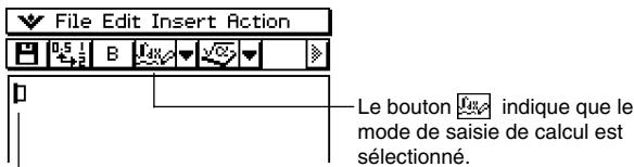 CASIO CLASSPAD 300 - - Sélectionner le mode de saisie - 1