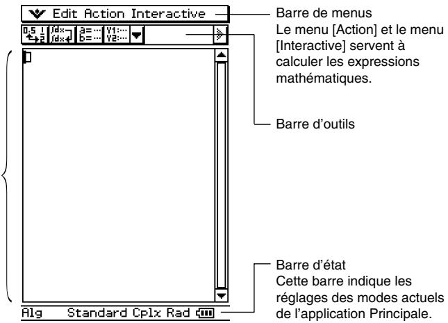 CASIO CLASSPAD 300 - Fenêtre de l'application Principale - 1