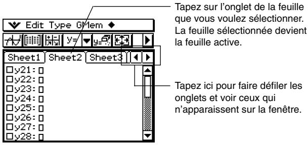 CASIO CLASSPAD 300 - ■ Sélection d'une feuille - 1