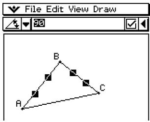 CASIO CLASSPAD 300 - - Spécifier l'angle d'un triangle - 2