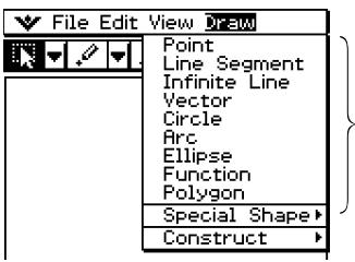 CASIO CLASSPAD 300 - Emploi du menu Draw - 1