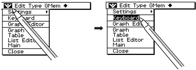 CASIO CLASSPAD 300 - ④ Barre de menus - 1