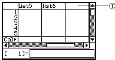 CASIO CLASSPAD 300 - ■ Emploi de l'éditeur de listedes et creation d'une variable LIST - 1