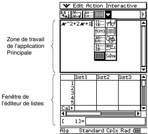 CASIO CLASSPAD 300 - Accès aux fenêtres des applications du ClassPad depuis l'application Principale - 1