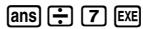 CASIO CLASSPAD 300 - Emploi de la variable de dernier résultat (ans) - 4