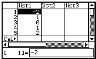 CASIO CLASSPAD 300 - Génération d'une table numérique - 2