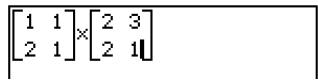 CASIO CLASSPAD 330 - ■Addition, soustraction, multiplication et division de matrices - 5