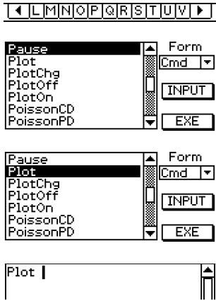 CASIO CLASSPAD 330 - Utiliser le clavier catalogue (cat) - 1