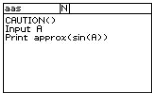 CASIO CLASSPAD 330 - Example : - 2
