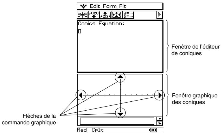 CASIO CLASSPAD 330 - Fenêtre de l'application Coniques - 1
