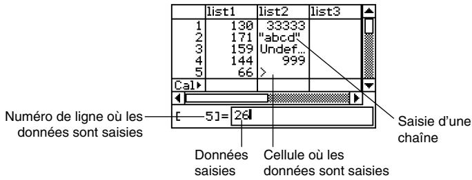 CASIO CLASSPAD 330 - - Saisir un seul élément de données - 1