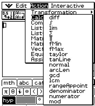 CASIO CLASSPAD 330 - Emploi du sous-menu Calcul - 1