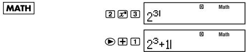 CASIO FX92 COLLEGE 2D - Examples de saisie dans le format Math - 1
