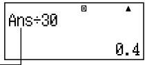 CASIO FX92 COLLEGE 2D - Utilisation de la mémoire de dernier résultat pour l'exécution d'une série de calculs - 2