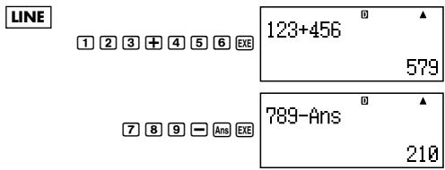 CASIO FX92 COLLEGE 2D - Saisie du contenu de la mémoire de dernier résultat dans une expression - 1