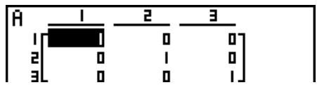 CASIO GRAPH 100 USB - Exemple 2 Créer une matrice unité 3× 3 comme matrice A - 1