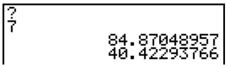 CASIO GRAPH 100 USB - Exemple 2 Utiliser le programme OCTA (page 8-1-2) pour creer un programme qui calcule l'aire (cm^2) et le volume (cm^3) d'un tetraèdre régulier quand la longueur d'une face est 7, 10 et 15 cm - 9