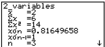 CASIO GRAPH 100 USB - ■ Exéciution de calculs statistiques - 4
