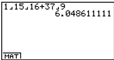 CASIO GRAPH 100 USB - Conversion d'une fraction en son équivalent decimal - 1