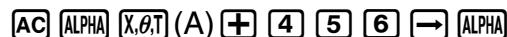CASIO GRAPH 100 USB - - Pour affecter une valeur à une variable - 5