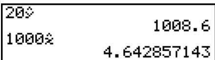 CASIO GRAPH 100 USB - Calcul des valeurs estimées (, ) - 4