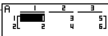 CASIO GRAPH 100 USB - Example 1 Introduisez les données suivantes comme matrice A: - 8