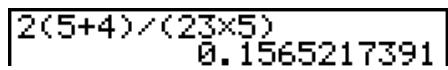 CASIO GRAPH 100 USB - Saisie de calculs - 7