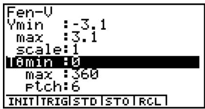 CASIO GRAPH 100 USB - Paramètre des coordonnées polaires - 2