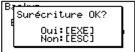 CASIO GRAPH 100 USB - - Pour rétablir les données de sauvégarde dans la zone active - 1
