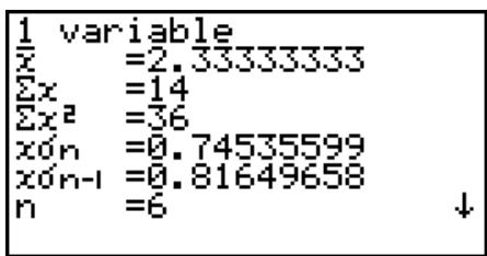 CASIO GRAPH 100 USB - ■ Exéciution de calculs statistiques - 1