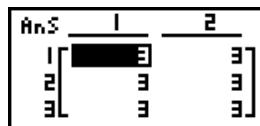 CASIO GRAPH 100 USB - Exemple 2 Multiplier par 5 la valeur de l'élément correspond à la ligne 2 et à la colonne 2 de la matrice précédente - 2