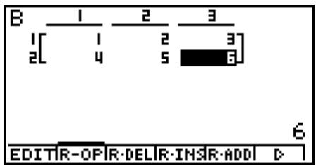 CASIO GRAPH 100 USB - Pour introduire des valeurs dans la matrice - 7