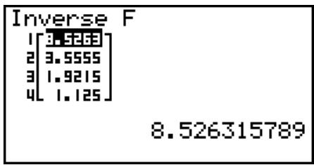 CASIO GRAPH 25+ - - Loi F cumulative inverse - 2