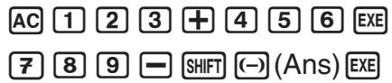 CASIO GRAPH 25+ - - Pour utiliser le contenu de la mémoire de dernier résultat dans un calcul - 1