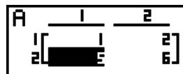 CASIO GRAPH 25+ - Exemple Échanger les lignes deux et trois de la matrice suivante : - 6