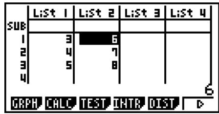 CASIO GRAPH 25+ - - Pour saisir une série de valeurs simultanément - 4